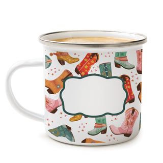 Cowgirl Boots Pattern Camp Mug