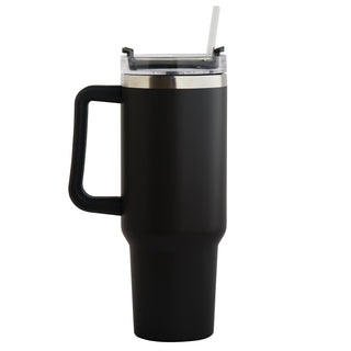 Block Name 40 Oz Travel Mug with Handle Stainless Steel - Black