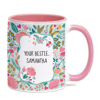 You Live Too Damn Far From Me 11oz Ceramic Pink Handle Mug