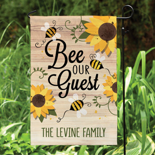 Bee Our Guest Garden Flag