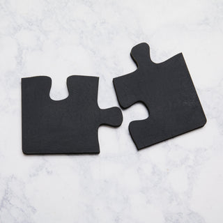 Black Wood Puzzle Coaster Set of 2