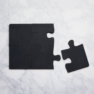 Black Wood Puzzle Coaster Set of 5