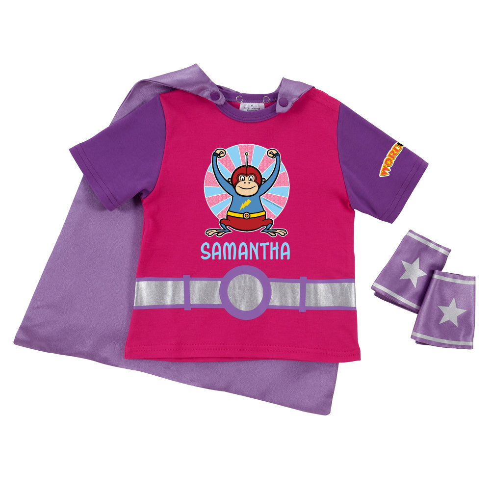 WordGirl Captain Huggy Face Pink Super TShirt Personalized