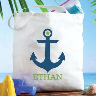 Personalized Boy Anchor Tote Bag
