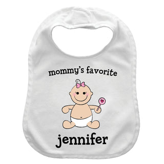 Baby Girl Character Personalized Bib