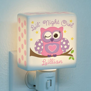 Lil' Night Owl Personalized Nightlight For Girls