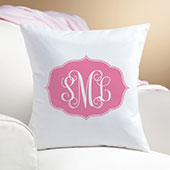 My Pink Monogram 14" Throw Pillow