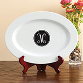 Circle Initial Personalized Platter