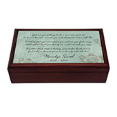 Floral Personalized Memorial Keepsake Box