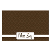Kitty Personalized Placemat---Brown