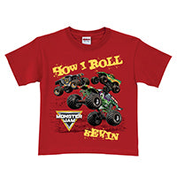 Monster Jam How I Roll Red T-shirt