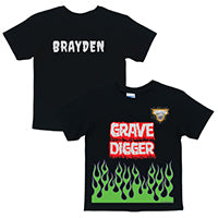 Monster Jam Grave Digger Uniform Black T-shirt