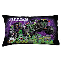 Monster Jam Grave Digger and Grim Graveyard Pillowcase