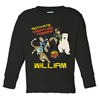 Wild Kratts Activate Creature Black Long Sleeve Tee