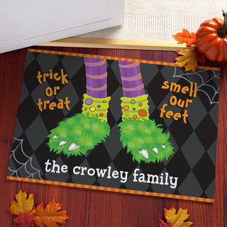 Trick Or Treat Smell Our Feet Personalized Doormat