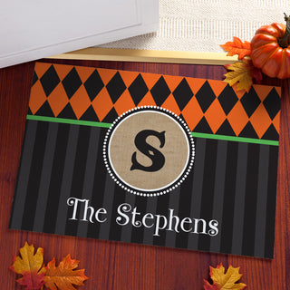 Halloween Greetings Personalized Doormat - 18x27 Inch, 1/8" Thin
