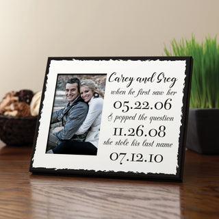 Our Dates Personalized Frame