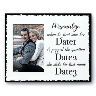 Our Dates Personalized Frame