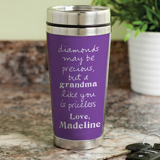 Sandra Magsamen Personalized Travel Mug For Grandma