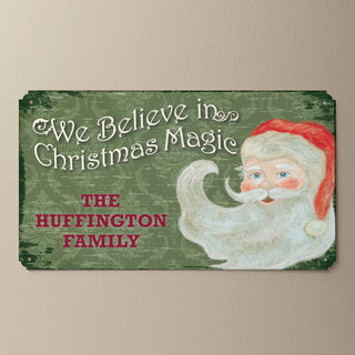 We Believe In Magic Personalized Metal Sign