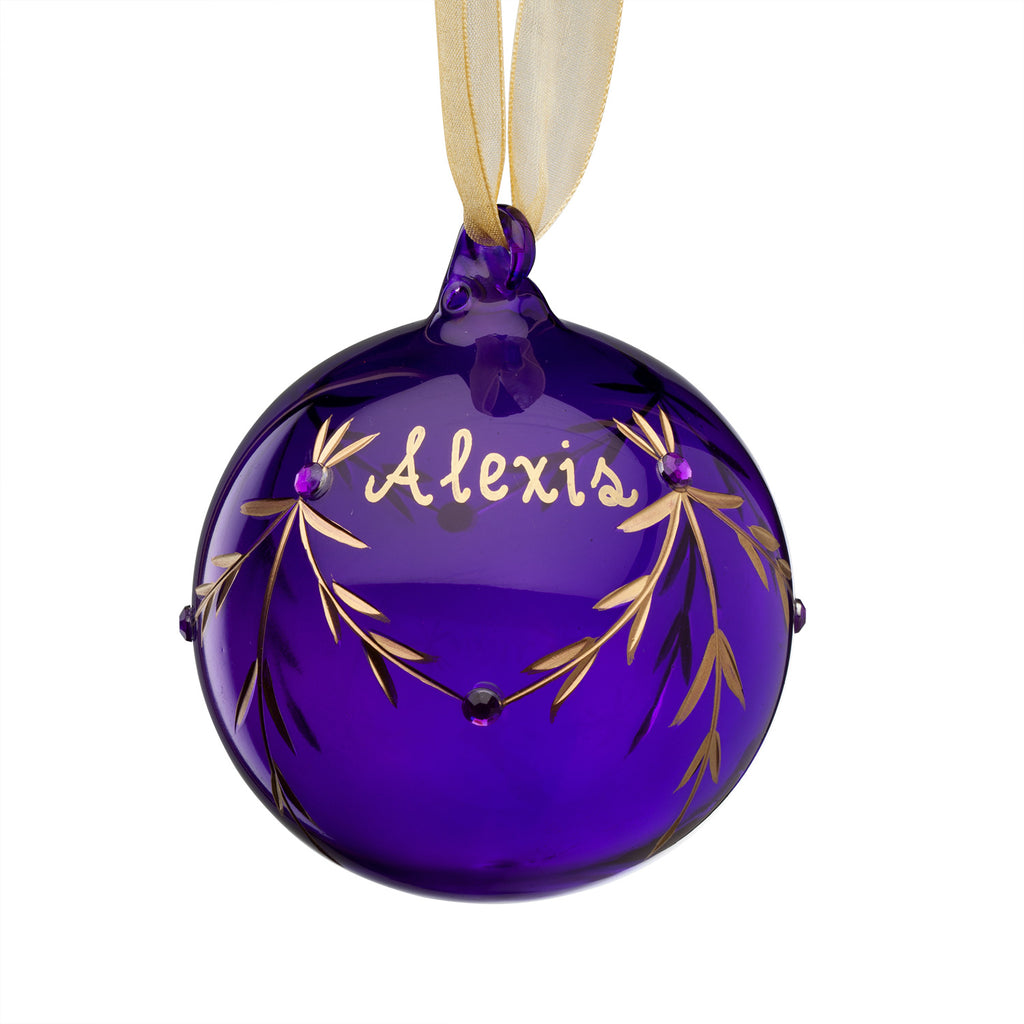 Personalized Birthstone Ornament---February – Personalized Planet