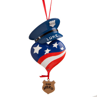 Police Heart Personalized Ornament