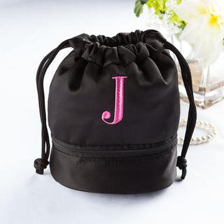 Personalized Jewelry Pouch-Pink Initial