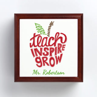 Teach, Inspire, Grow Personalized Keepsake Box