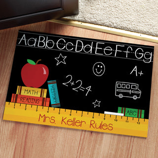 Teachers Rule Personalized Doormat