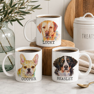 Dog Breeds Personalized White Coffee Mug - 11 oz.