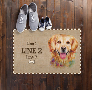 Dog Breeds Personalized Doormat - 18x27 Inch, 1/8" Thin