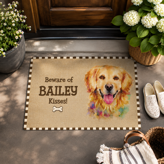 Dog Breeds Personalized Doormat - 18x27 Inch, 1/8" Thin