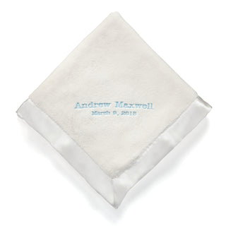 New Baby Boy Personalized Cream Baby Blanket