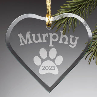 Special Dog Personalized Glass Ornament