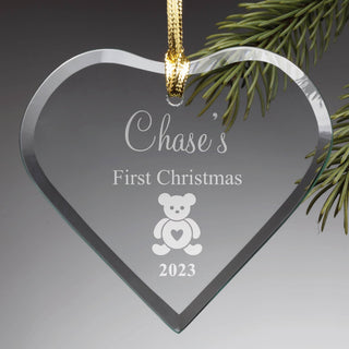 First Christmas Personalized Glass Ornament
