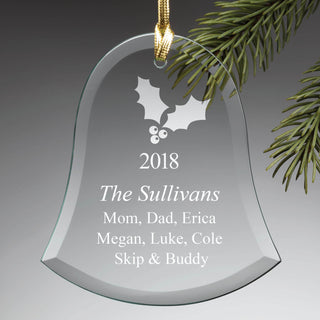 The Heart of Christmas Personalized Glass Ornament
