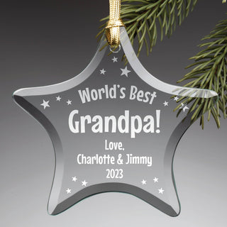 World's Best Personalized Glass Ornament