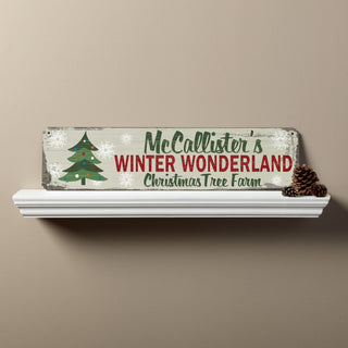 Winter Wonderland Personalized Street Sign