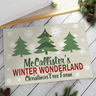 Winter Wonderland Personalized Doormat