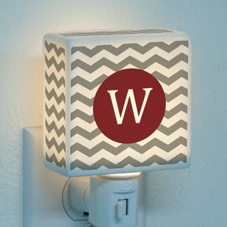 Wine Chevron Personalized Nightlight