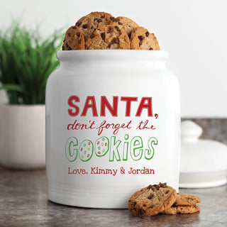 Don't Forget The Cookies Personalized Cookie Jar