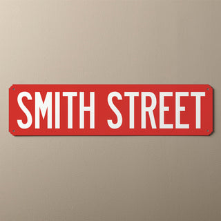 You Name It Personalized Street Sign---Red and White
