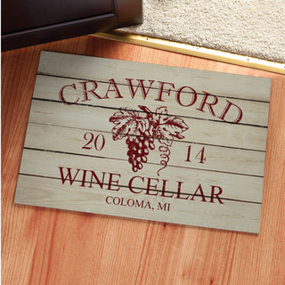 Wine Lovers Personalized Doormat