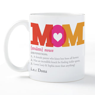 Definition Of Mom Personalized White Coffee Mug - 11 oz.