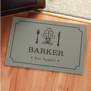Bon Appetite Personalized Doormat - 18x27 Inch, 1/8" Thin---Beige