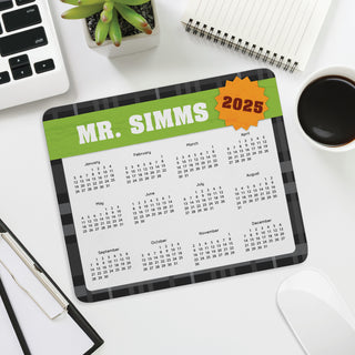 My Calendar Personalized Mouse Pad---Plaid