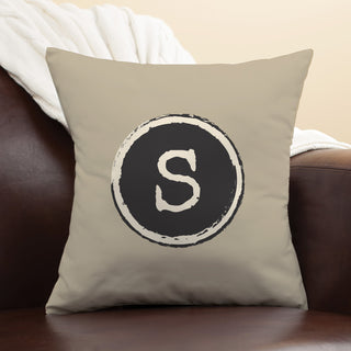 Trendy Upper Case Initial Personalized 14" Throw Pillow