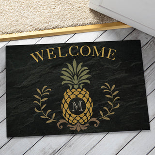 Pineapple Initial Personalized Doormat