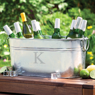 Personalized Steel Beverage Tub With Initial