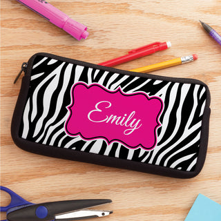 Sassy Zebra Personalized Pencil Case